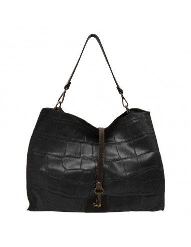 Veronica - Made in Italy Croco Effect Leather Shoulder Bag