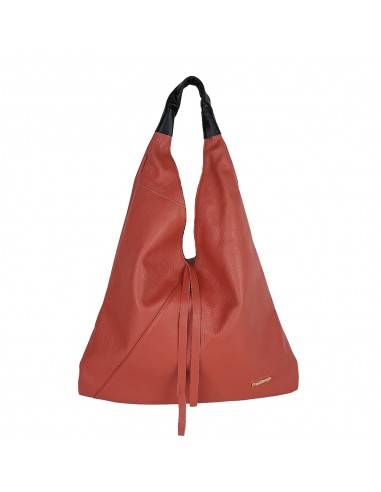 Sonia - Hobo Shoulder Bag in Leather with FrasiBags Logo